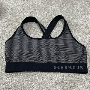 Under Armour Gray and Black Sports Bra